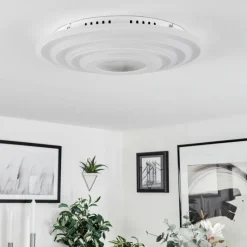 hofstein Plafonnier Takok LED Blanc, 1 lumière, Télécommandes