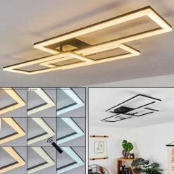 hofstein Plafonnier Taleta LED Noir, 1 lumière