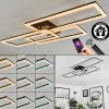 hofstein Plafonnier Taleta LED Noir, 1 lumière, Télécommandes