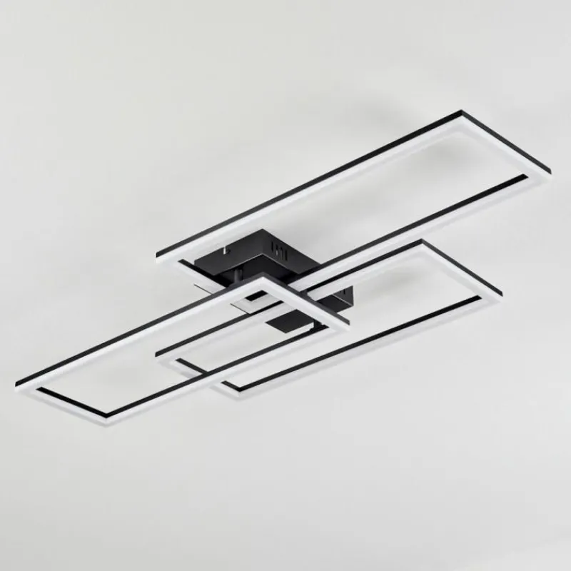 hofstein Plafonnier Taleta LED Noir, 1 lumière, Télécommandes