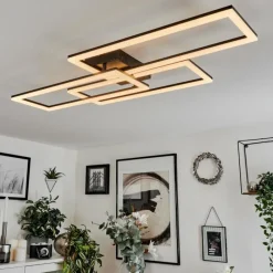 hofstein Plafonnier Taleta LED Noir, 1 lumière, Télécommandes