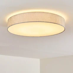Lampes En Tissu-hofstein Plafonnier Tallaboa LED Argenté, 1 lumière, Télécommandes