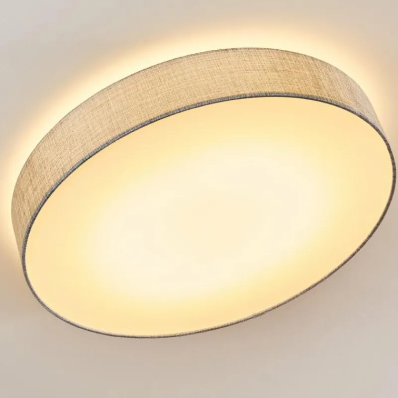 Lampes En Tissu-hofstein Plafonnier Tallaboa LED Argenté, 1 lumière, Télécommandes