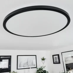 hofstein Plafonnier Tamesch LED Noir, 1 lumière, Télécommandes