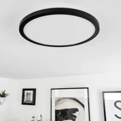 hofstein Plafonnier Tamesch LED Noir, 1 lumière