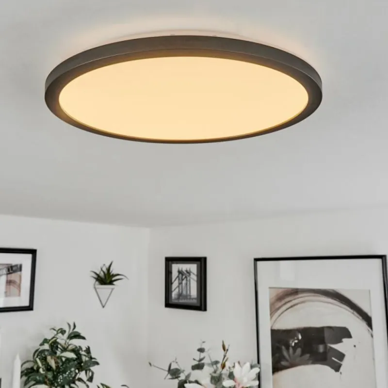 hofstein Plafonnier Tamesch LED Noir, 1 lumière