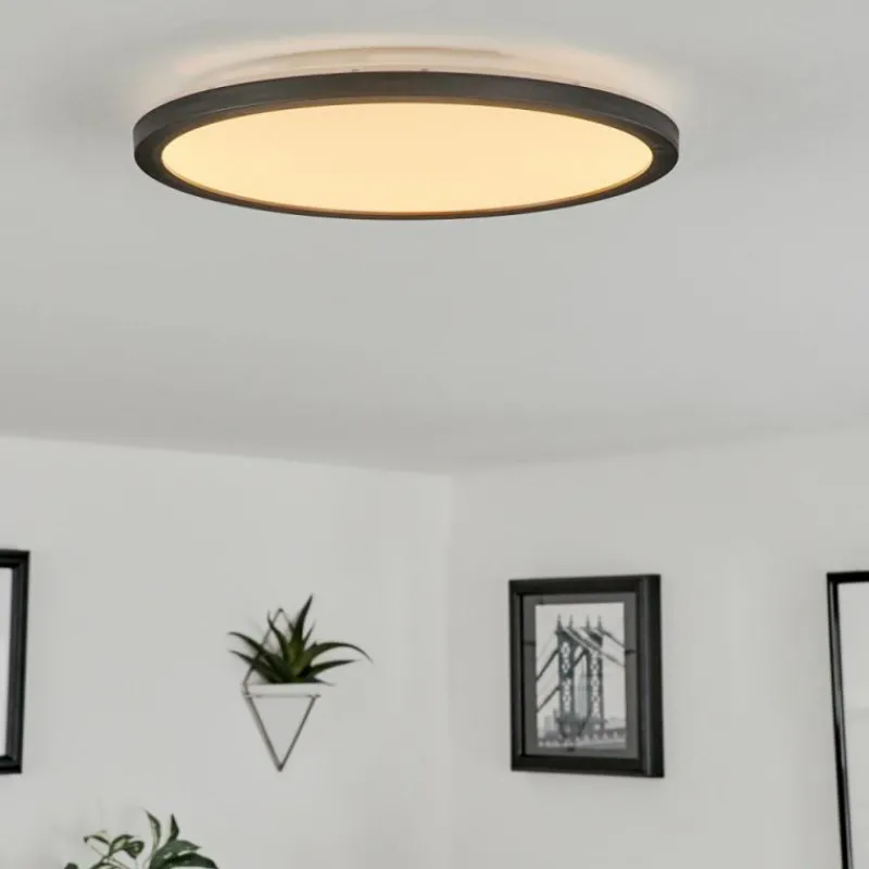 hofstein Plafonnier Tamesch LED Noir, 1 lumière