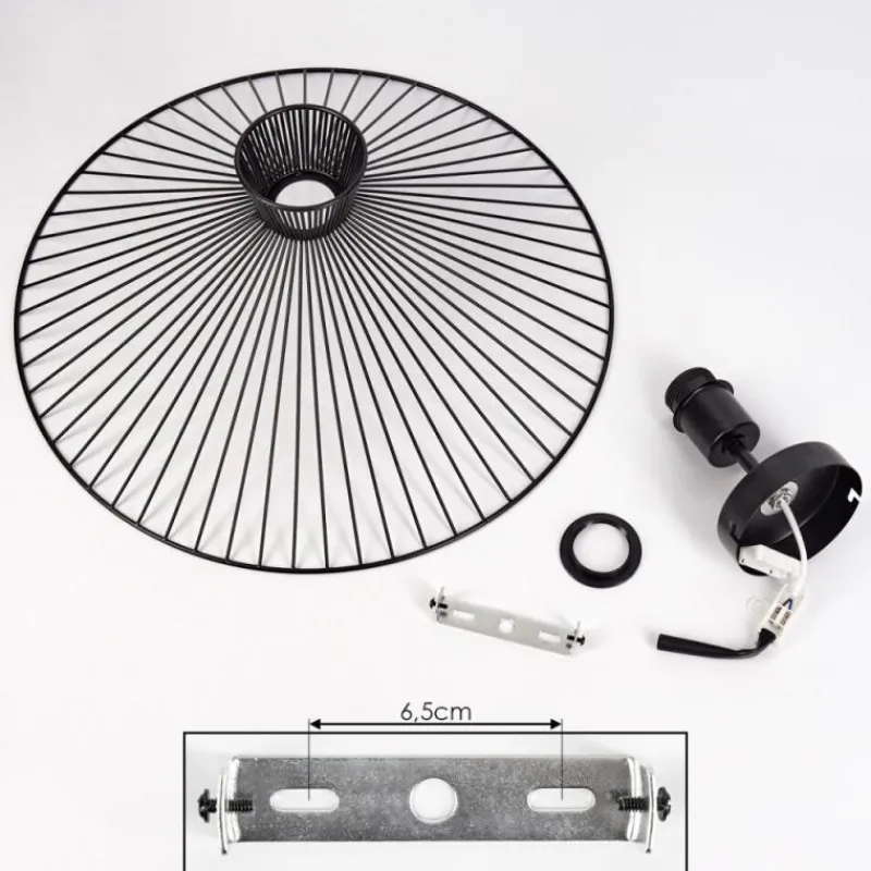 Lampes Industrielles-hofstein Plafonnier Tamins Noir, 1 lumière