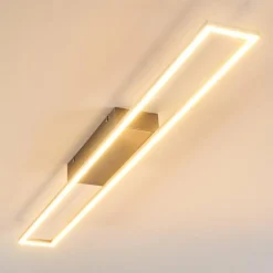 hofstein Plafonnier Tampere LED Nickel mat, 4 lumières
