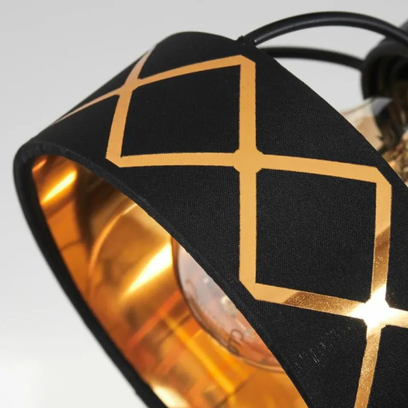 Lampes En Tissu-hofstein Plafonnier Tarasp Noir, 1 lumière