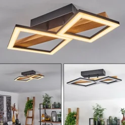 Luminaires Scandinaves-hofstein Plafonnier Tavon LED Écru, Noir, 1 lumière
