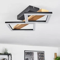 Luminaires Scandinaves-hofstein Plafonnier Tavon LED Écru, Noir, 1 lumière
