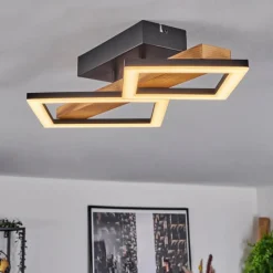 Luminaires Scandinaves-hofstein Plafonnier Tavon LED Écru, Noir, 1 lumière