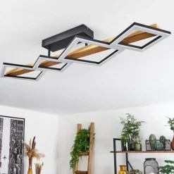 Luminaires Scandinaves-hofstein Plafonnier Tavon LED Écru, Noir, 1 lumière