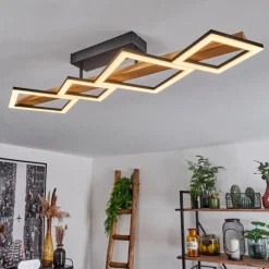 Luminaires Scandinaves-hofstein Plafonnier Tavon LED Écru, Noir, 1 lumière