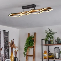 Luminaires Scandinaves-hofstein Plafonnier Tavon LED Écru, Noir, 1 lumière