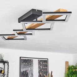 Luminaires Scandinaves-hofstein Plafonnier Tavon LED Écru, Noir, 1 lumière