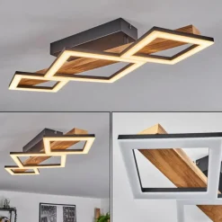 Luminaires Scandinaves-hofstein Plafonnier Tavon LED Écru, Noir, 1 lumière