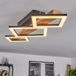 Luminaires Scandinaves-hofstein Plafonnier Tavon LED Écru, Noir, 1 lumière