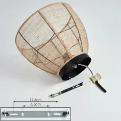 Lampes En Tissu-hofstein Plafonnier Tebary Noir, 1 lumière