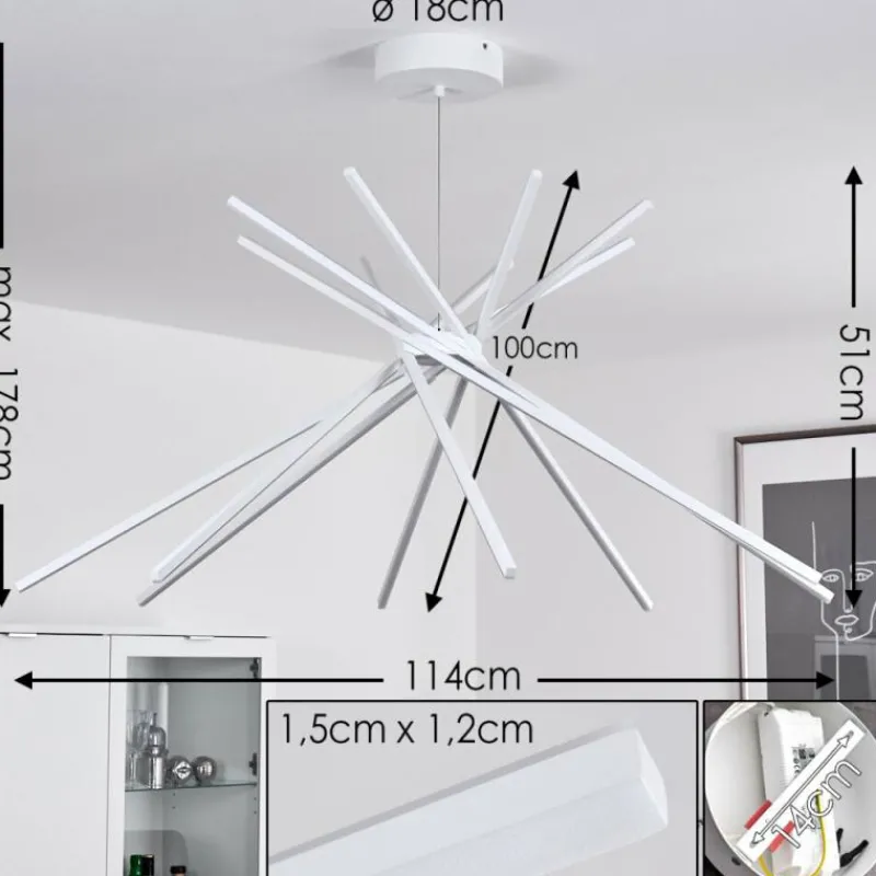 hofstein Plafonnier Teles LED Blanc, 1 lumière