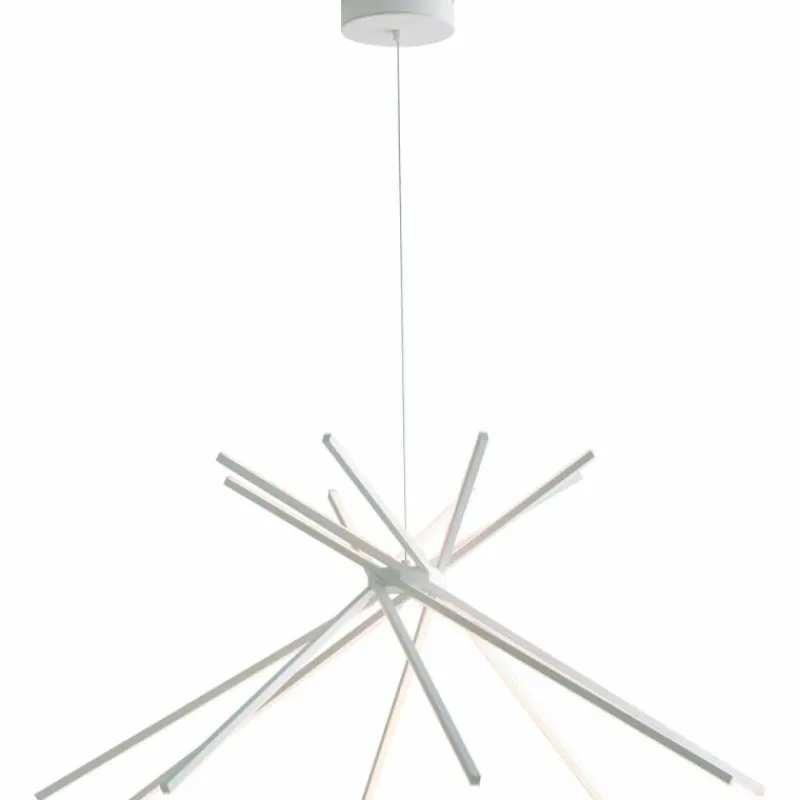 Luce Design Plafonnier Teles LED Blanc, 8 lumières* Éclairage Led