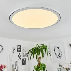 hofstein Plafonnier Telsen LED Blanc, 2 lumières, Télécommandes, Changeur de couleurs