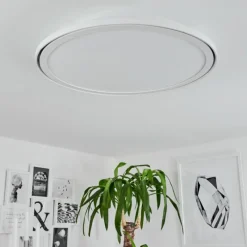 hofstein Plafonnier Telsen LED Blanc, 2 lumières, Télécommandes, Changeur de couleurs