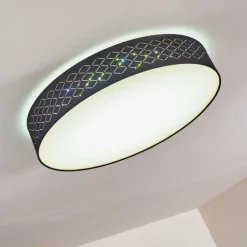 Lampes En Tissu-hofstein Plafonnier Temuka LED Blanc, 1 lumière, Télécommandes