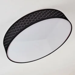 Lampes En Tissu-hofstein Plafonnier Temuka LED Blanc, 1 lumière, Télécommandes