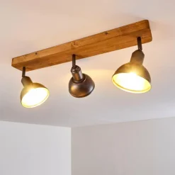 Luminaires Rustiques-hofstein Plafonnier Tholen Brun, 3 lumières