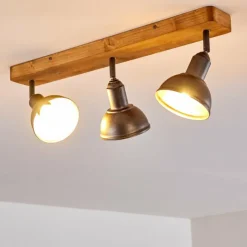 Luminaires Rustiques-hofstein Plafonnier Tholen Brun, 3 lumières