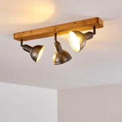 Luminaires Rustiques-hofstein Plafonnier Tholen Brun, 3 lumières