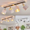 Lampes En Tissu-hofstein Plafonnier Tibro Argenté, Blanc, 4 lumières