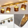 Lampes En Tissu-hofstein Plafonnier Tibro Laiton, Nickel mat, 4 lumières