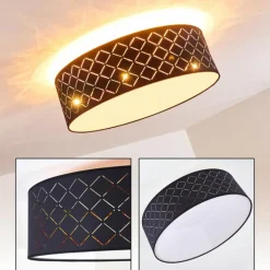 Lampes En Tissu-hofstein Plafonnier Tibure Nickel mat, 6 lumières