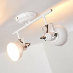 Lampes Industrielles-hofstein Plafonnier Tina Blanc, 2 lumières