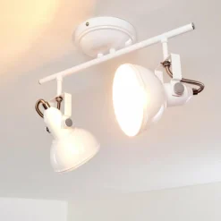 Lampes Industrielles-hofstein Plafonnier Tina Blanc, 2 lumières