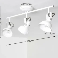Lampes Industrielles-hofstein Plafonnier Tina Blanc, 3 lumières