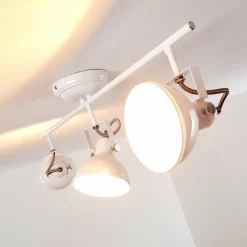 Lampes Industrielles-hofstein Plafonnier Tina Blanc, 3 lumières