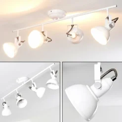 Lampes Industrielles-hofstein Plafonnier Tina Blanc, 4 lumières