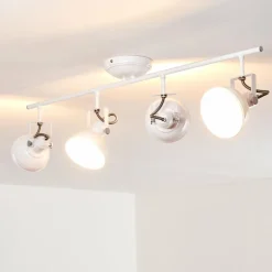 Lampes Industrielles-hofstein Plafonnier Tina Blanc, 4 lumières