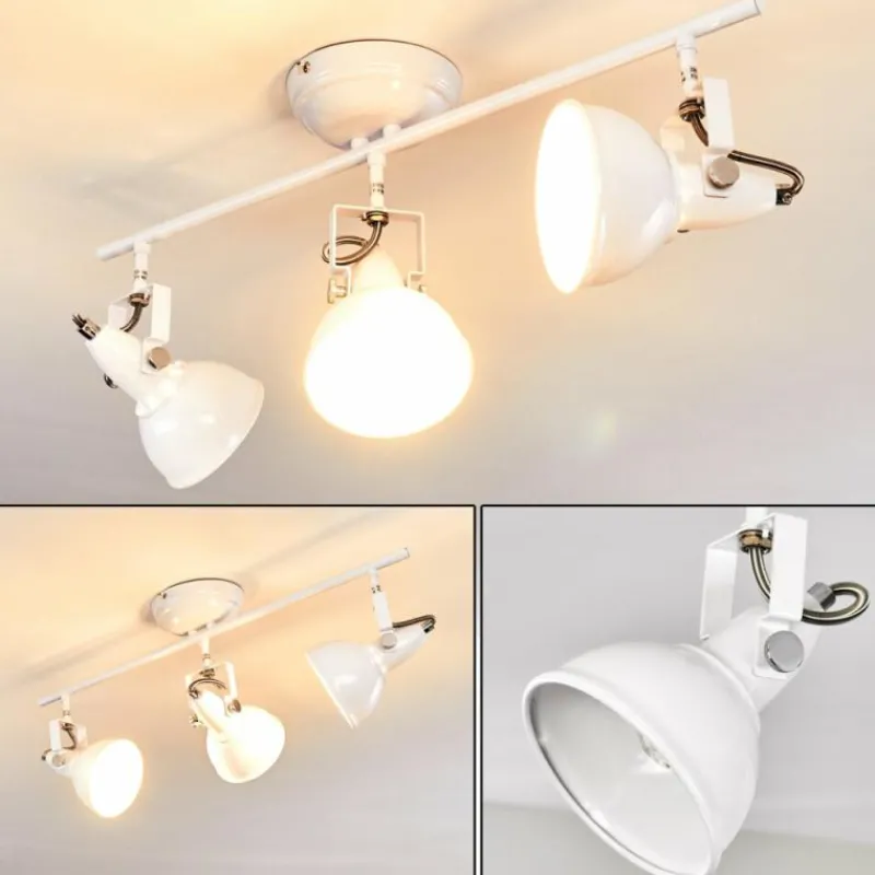 Lampes Industrielles-hofstein Plafonnier Tina Blanc, 3 lumières