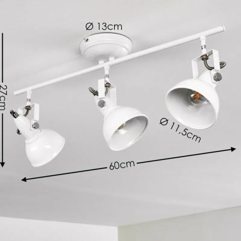 Lampes Industrielles-hofstein Plafonnier Tina Blanc, 3 lumières