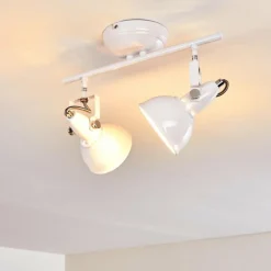 Lampes Industrielles-hofstein Plafonnier Tina Blanc, 2 lumières