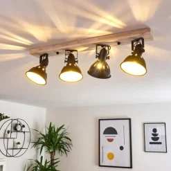 Lampes Dorées-hofstein Plafonnier Tina Bois clair, 4 lumières