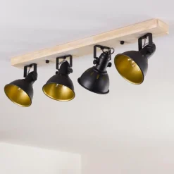 Lampes Dorées-hofstein Plafonnier Tina Bois clair, 4 lumières