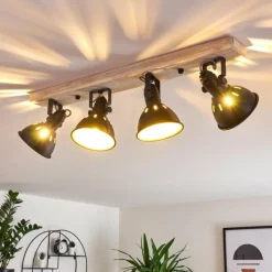 Lampes Dorées-hofstein Plafonnier Tina Bois clair, 4 lumières