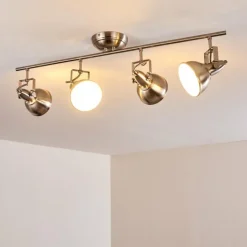 Lampes Industrielles-hofstein Plafonnier Tina Nickel mat, 4 lumières