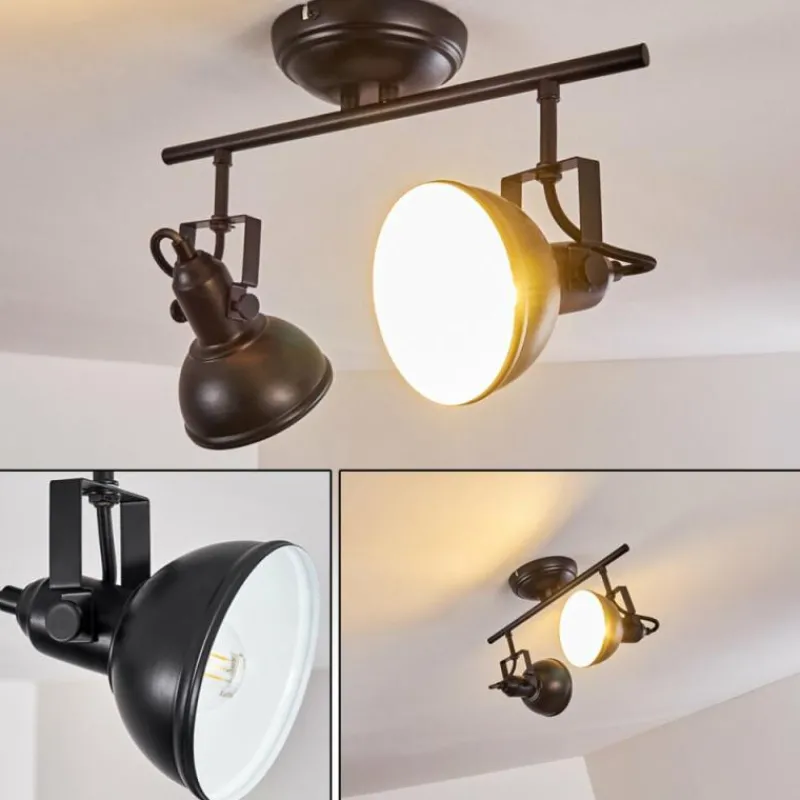 hofstein Plafonnier Tina Noir, 2 lumières* Spots Et Projecteurs